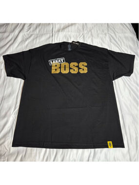 Men's WWE Black & Gold Legit Boss Short Sleeve Tee XXL